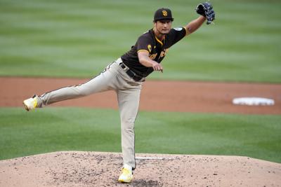 Yu Darvish of the San Diego Padres pitches during the second inning News  Photo - Getty Images