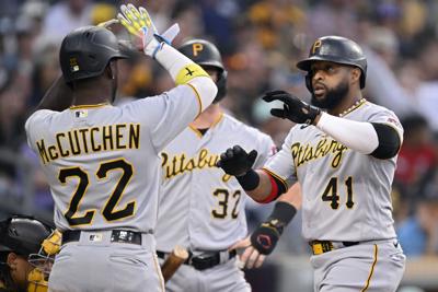 Pirates players of all ages work together, as they open series with win  against Padres, National Sports