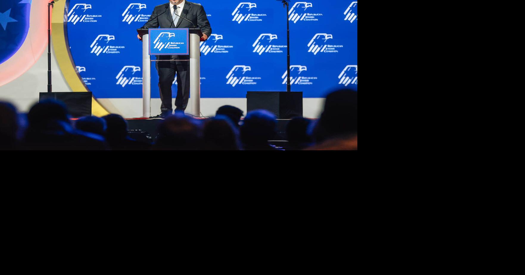 Joe Gruters, the chairman of the Republican National Committee, speaks during the Republican Jewish Coalition conference at the Venetian on Saturday, Nov. 1, 2025, in Las Vegas.