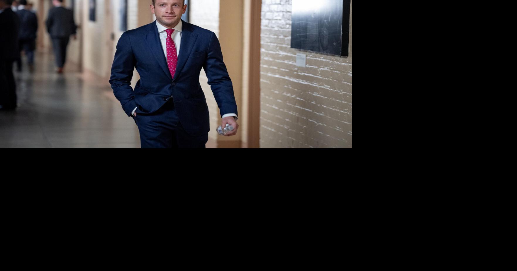Max Miller, R- Ohio, leaves a House Republican Caucus meeting on Capitol Hill on Nov. 19, 2024, in Washington, D.C..