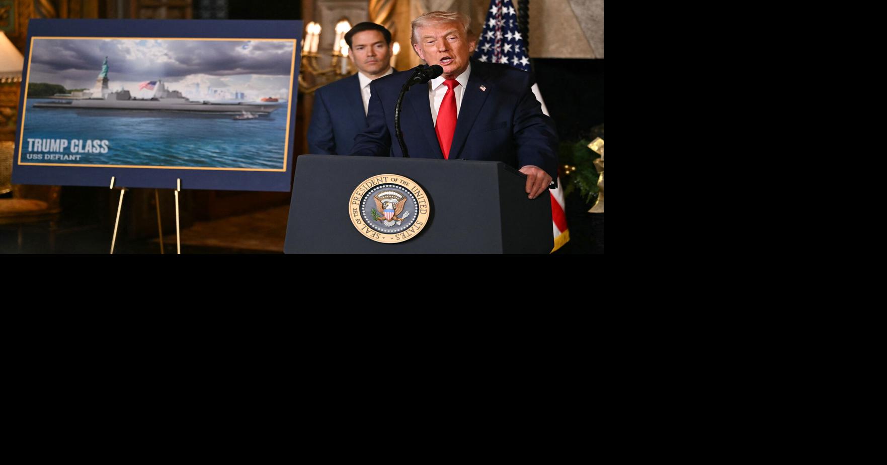 Trump announces new class of ‘battleships' named after himself Rebecca Kheel, CQ-Roll Call Dec 22, 2025 59 mins ago