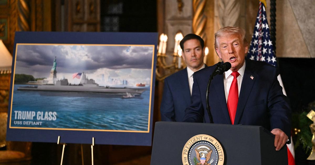 Trump announces new class of ‘battleships' named after himself Rebecca Kheel, CQ-Roll Call Dec 22, 2025 59 mins ago