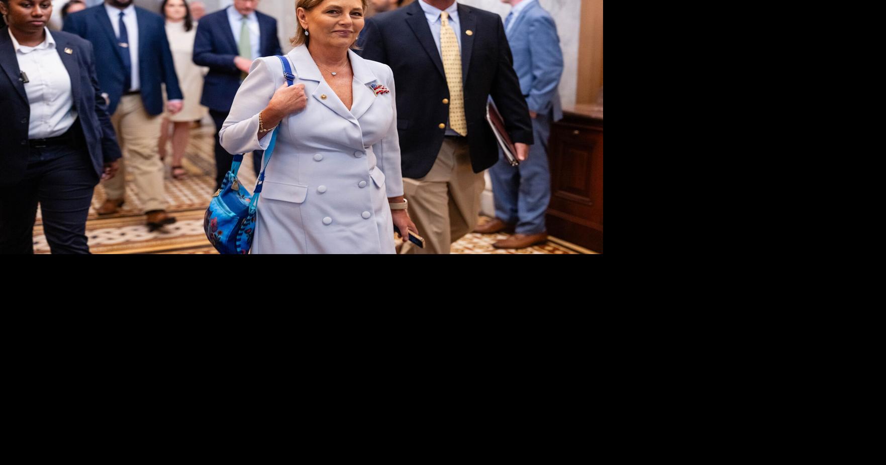 Darline Graham Nordone, R- S.C., middle, departs with staff and Capitol Police after being sworn in at the U.S. Capitol on July 14, 2026, in Washington, D.C..