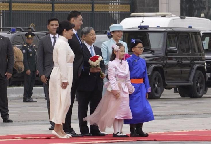 Japan's emperor meets with Mongolian president to boost democratic ties in authoritarian region