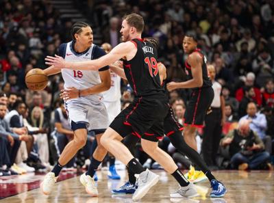 Swiss-ϳԹ forward Kyshawn George learning on the job with Washington Wizards