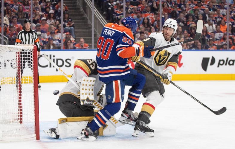 Golden Knights beat the buzzer to stun Oilers 4-3, trim series deficit to 2-1
