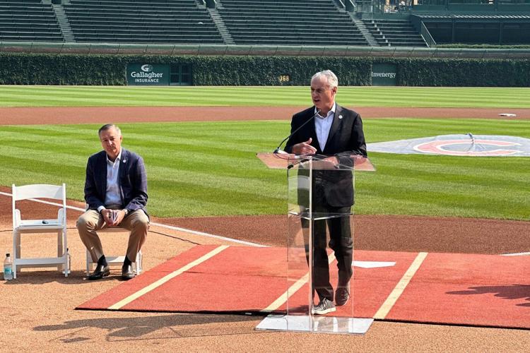 Wrigley Field chosen to host 2027 All-Star Game. Manfred downplays spat with Phillies' Harper