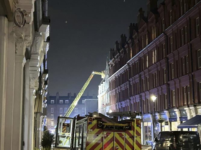 Large fire tears through luxury London hotel known as a celebrity hotspot
