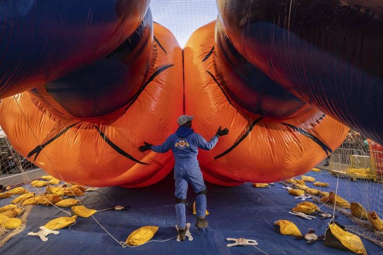 Massive balloons take shape ahead of the Macy’s Thanksgiving Day Parade