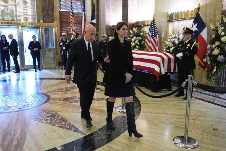 The late US Rep. Sylvester Turner is honored by mourners as he lies in state