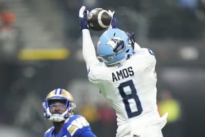 Ticats defensive back Amos meets with CFL about hit on Ottawa quarterback Brown