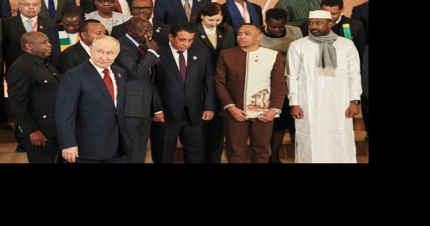 Putin woos African leaders at a Moscow summit aimed at expanding Russia ...