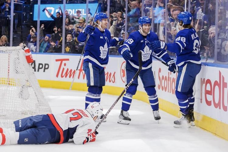 Morgan Rielly scores first goal of the season, Maple Leafs down Capitals 5-1