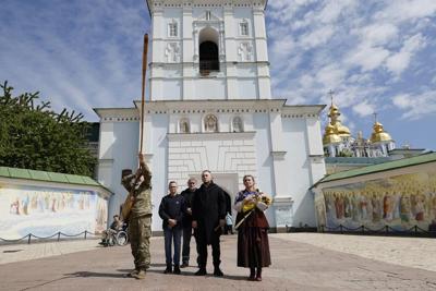 Funeral held in Ukraine for American man killed in action