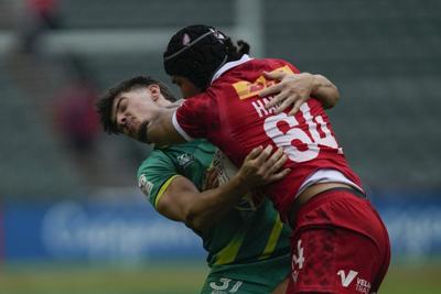 ϳԹ rugby sevens men thump Bermuda at RAN 7s before heavy rain disrupts play