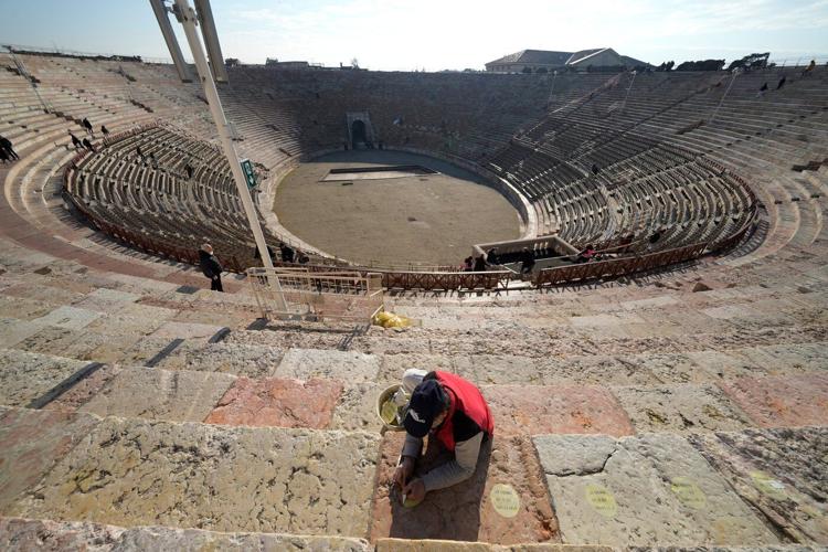 Verona's ancient Roman arena gets a modern facelift for the 2026 Winter Olympic Games