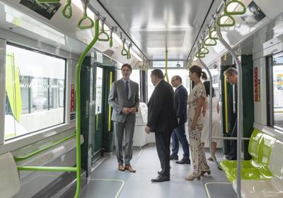 Montreal's new light-rail train network inaugurated, will open for free over weekend