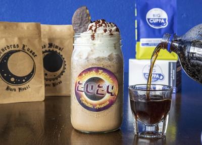 Businesses are ready for April's total solar eclipse with celestial-themed doughnuts and beer