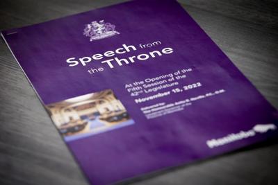 Highlights of the Manitoba government's annual speech from the throne