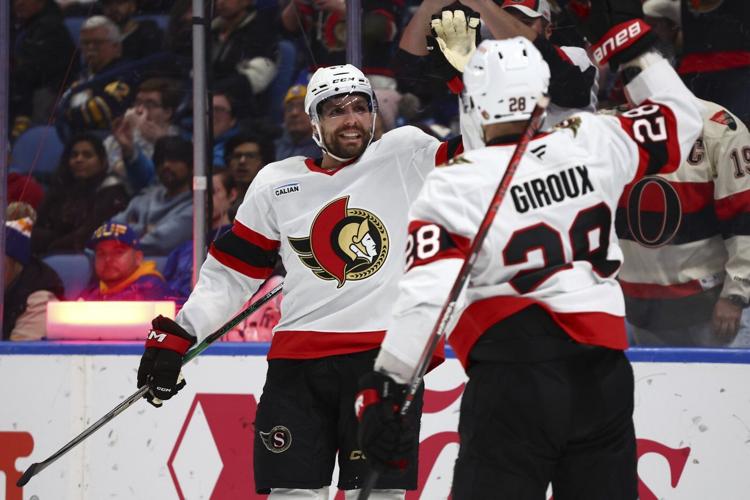 Thompson nets the winner as Sabres edge Senators 3-2, coach Ruff reaches 600 career wins