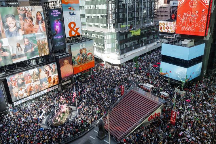 Photos show ‘No Kings’ rallies against Trump across the US and in Europe