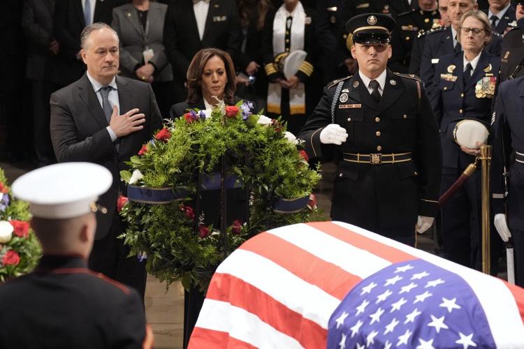 Jimmy Carter eulogized by Kamala Harris, congressional leaders at US Capitol