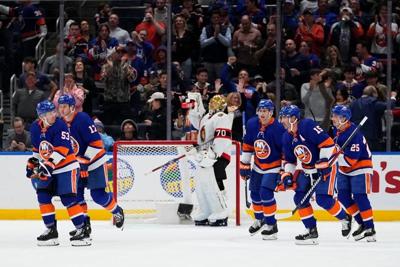 Horvat, Dobson lead Islanders to 3-2 win over Senators; Brannstrom taken to hospital