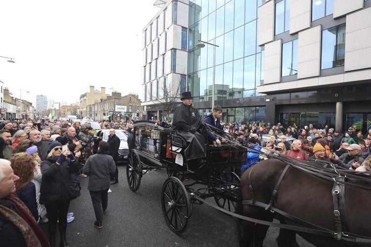 Crowds line Dublin streets for funeral procession of The Pogues singer Shane MacGowan