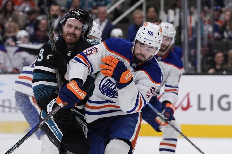 The Oilers beat the Sharks 3-2 despite losing Leon Draisaitl to an undisclosed injury