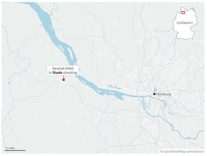 5 people have died in a shooting in Stade in northern Germany and police arrest 2