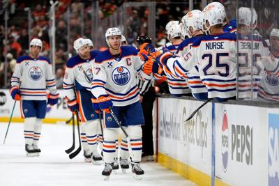 Edmonton's McDavid, Draisaitl sit out practice ahead of Game 4 against Anaheim