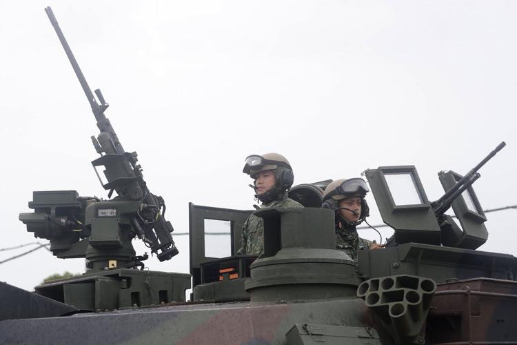 Taiwan's president watches live-fire drills with new US-made tanks