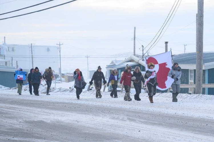 Dozens rally in Iqaluit for Greenland as Trump renews threats to control island