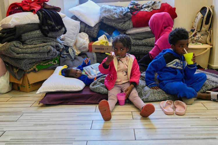 Photos of displaced civilians in Lebanon, where schools and stadiums turn into shelters during war