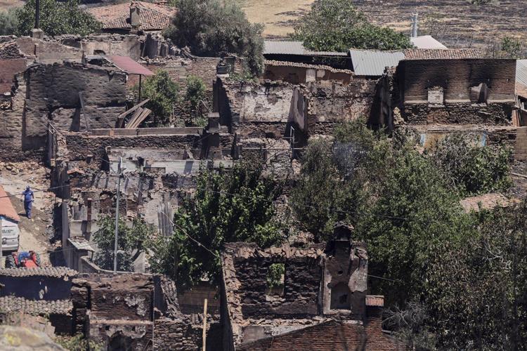 Turkey sends firefighting aircraft to Syria as wildfires rage on both sides of the border