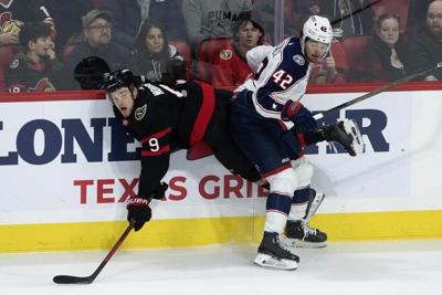 Senators centre Norris out 'extended period of time' with upper-body injury