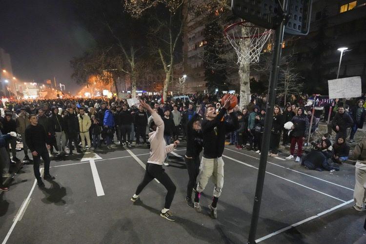 Serbia's striking students create 'festival atmosphere' to pass the time during protests