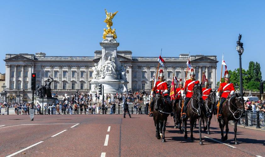 Edmonton-based ceremonial mounted army troop guarding London