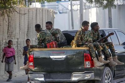7 killed in suicide bomber attack at a cafe in Somalia's capital