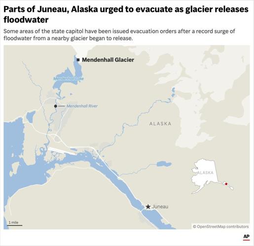 New river barriers prevented severe flood damage from a glacial outburst in Alaska, officials say