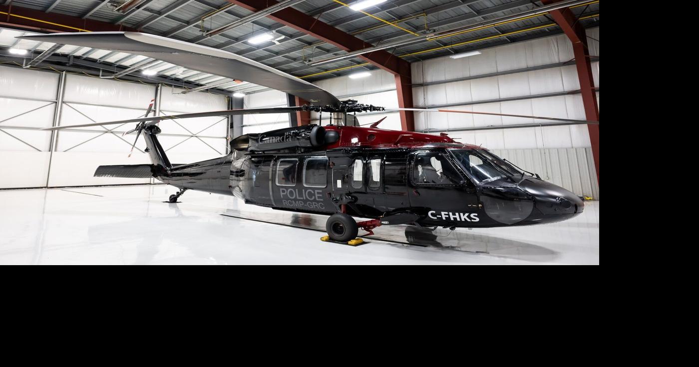 RCMP Black Hawk helicopter patrolling B.C.-U.S. border as part of ...