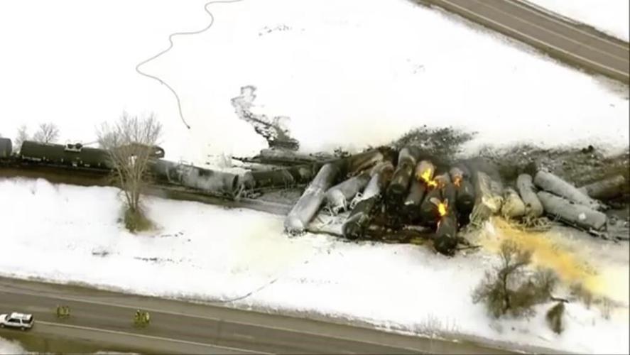 Fiery train derailment in Minnesota prompts evacuations