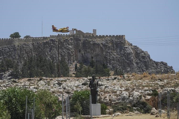 Exclusion zone set up around Greek military base after wildfires trigger powerful explosions