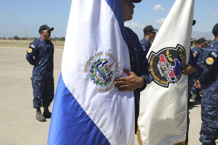 Soldiers from El Salvador join U.N.-backed mission in Haiti to combat gang violence