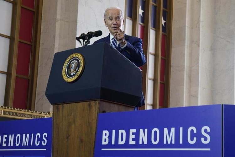Biden is in South Carolina to make the argument that his economic agenda is helping even red states
