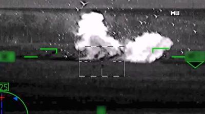 Russia claims it blew up advanced Ukrainian tank, but video shows its helicopter attacked a tractor