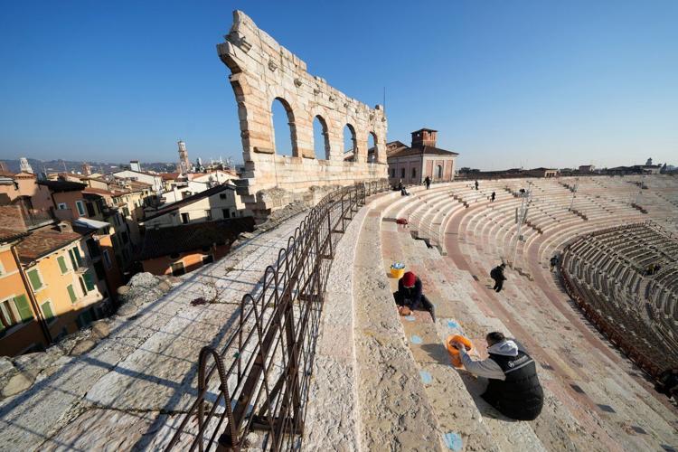 Verona's ancient Roman arena gets a modern facelift for the 2026 Winter Olympic Games