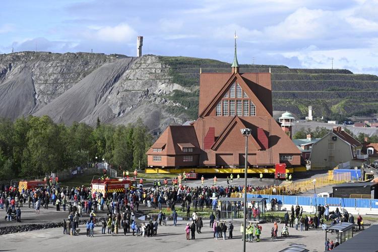 This Swedish church is moving 3 miles down the road. It's relocating before a mine swallows the town