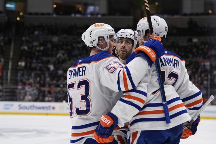 The Oilers beat the Sharks 3-2 despite losing Leon Draisaitl to an undisclosed injury