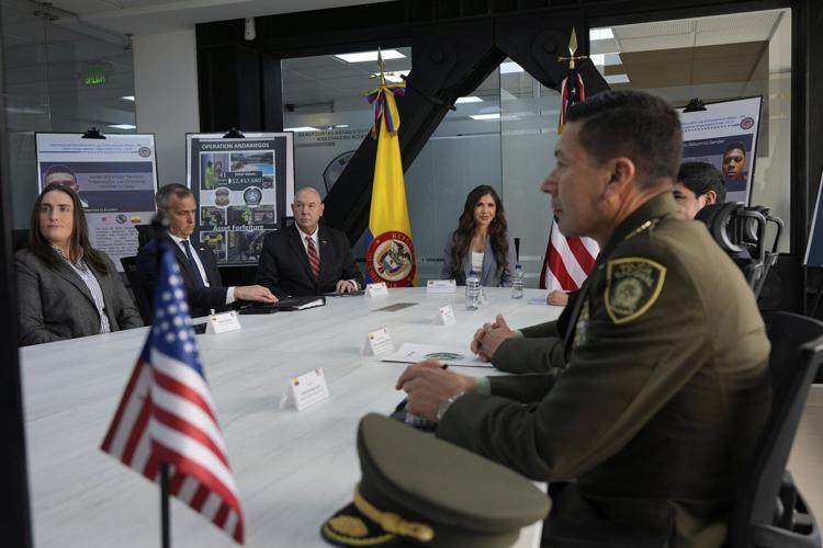 US Homeland Security Secretary Noem visits Colombia to discuss immigration and crime